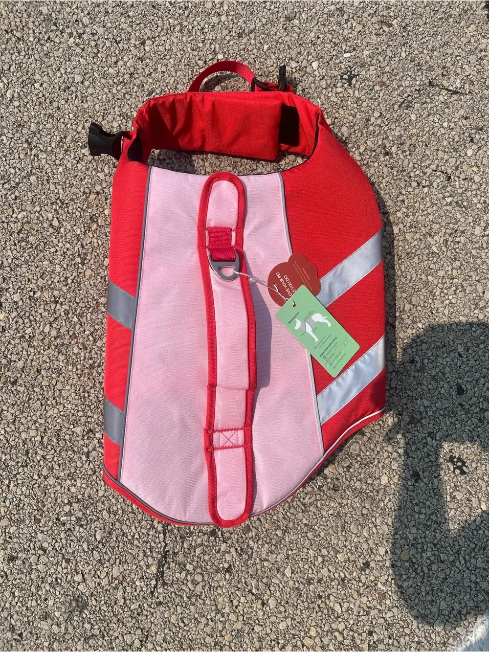 Dog Life Jacket Vest - Red/Pink High-Visibility